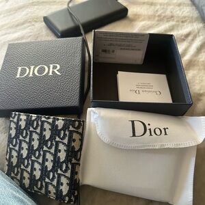 Dior Black and White Monogram Wallet